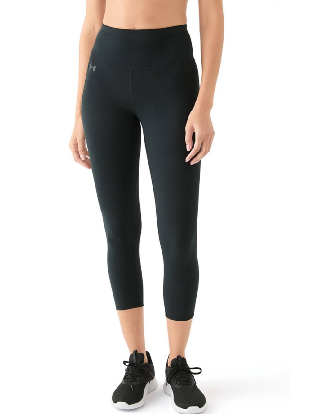 UNDER ARMOUR Black Crop Capri Leggings M Medium $60 EUC KL